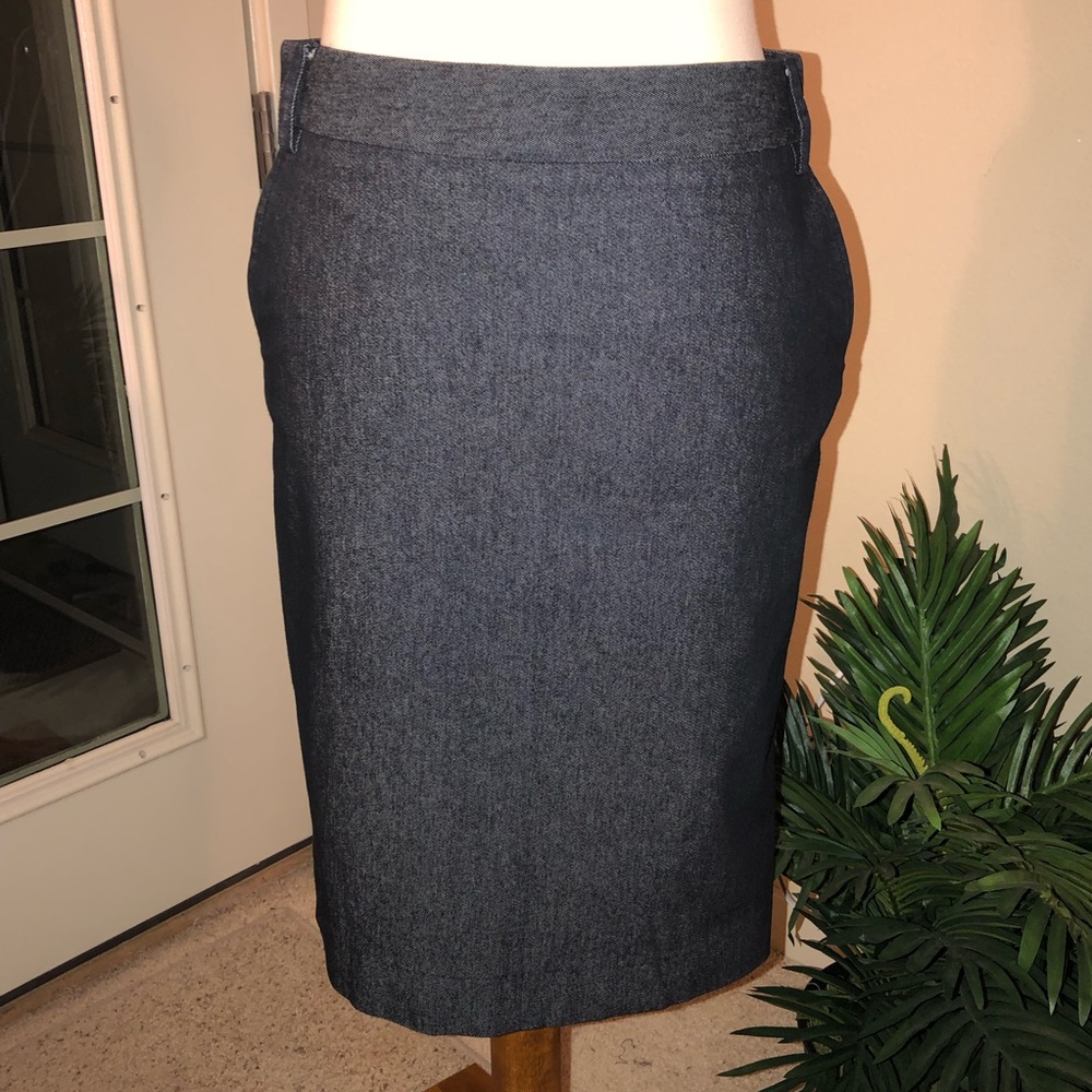 ZARA Dark Denim/Jean Pencil Skirt Professional